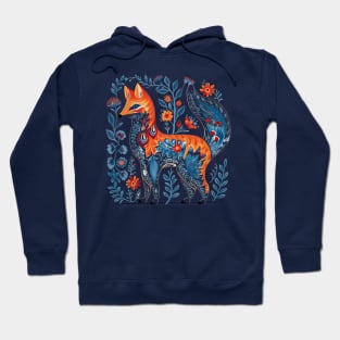 A Fox Scandinavian Art Style Hoodie